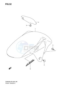 SV650S (E3-E28) drawing FRONT FENDER (MODEL K8)