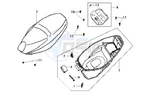 DD50 25KMH drawing BUDDYSEAT - HELMET BOX