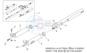 Scarabeo 50 2t (eng. Minarelli) drawing Front fork II