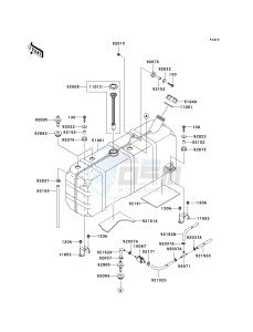 KAF 950 E [MULE 3010 TRANS4X4 DIESEL] (E8F) E8F drawing FUEL TANK