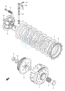 RMX250 (E1) drawing CLUTCH (MODEL K L M)