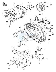 KZ 440 B (B1) drawing ENGINE COVERS -- 80 B1- -