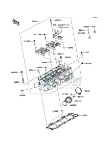 NINJA_ZX-6R ZX600P8F FR GB XX (EU ME A(FRICA) drawing Cylinder Head