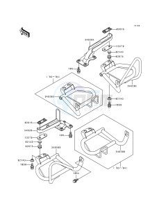 KLF 400 B [BAYOU 400 4X4] (B1-B3) [BAYOU 400 4X4] drawing FOOTRESTS