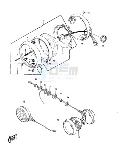 KZ 1000 C [POLICE 1000] (C2-C4) [POLICE 1000] drawing HEADLIGHT_PURSUIT LIGHTS -- KZ1000-C2_C3- -