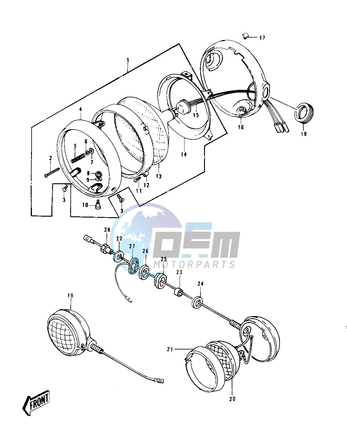 HEADLIGHT_PURSUIT LIGHTS -- KZ1000-C2_C3- -