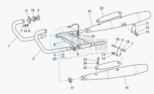 California 1100 Vintage Vintage drawing Exhaust unit