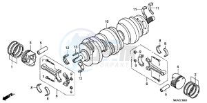 GL1800D GoldWing - GL1800-D UK - (E) drawing CRANKSHAFT/ PI STON