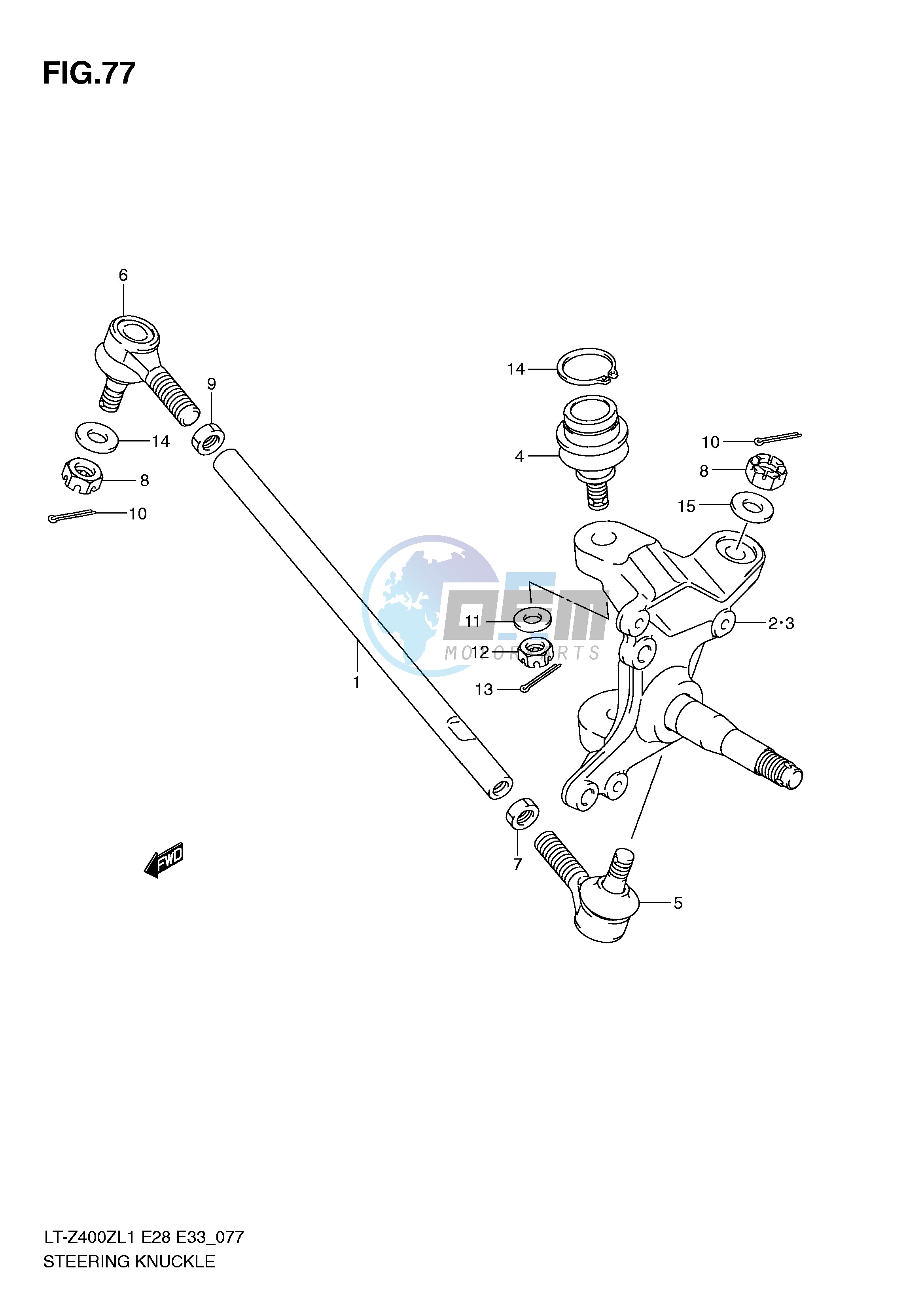 STEERING KNUCKLE (LT-Z400L1 E33)