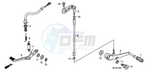 CBR600RA9 Australia - (U / ABS MME) drawing BRAKE PEDAL/CHANGE PEDAL