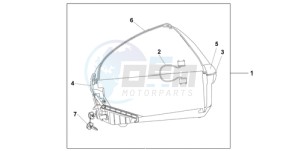 XL700V9 ED drawing 45L TOP BOX BARLEY YELLOW