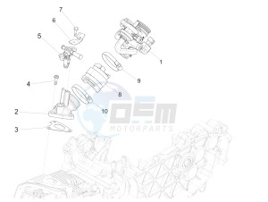 PRIMAVERA 150 4T 3V IGET ABS E4 (EMEA) drawing Throttle body - Injector - Induction joint