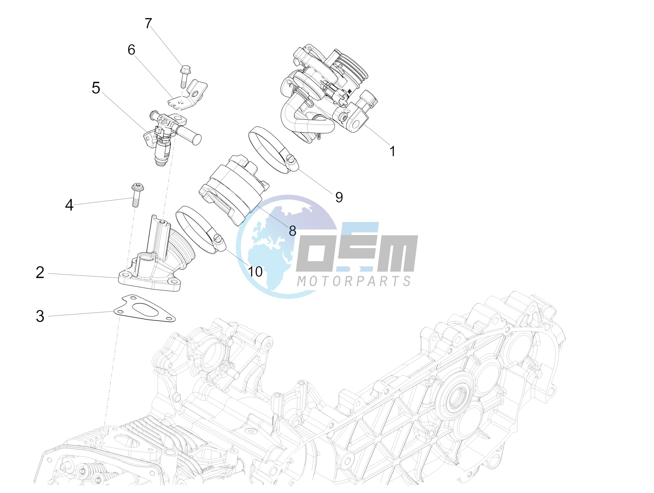 Throttle body - Injector - Induction joint