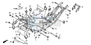 XL1000VA drawing FRAME BODY (XL1000V)