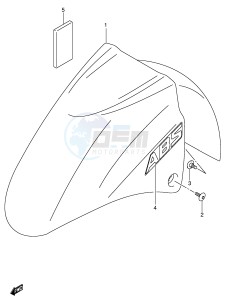 AN650 (E2) Burgman drawing FRONT FENDER (MODEL K5)