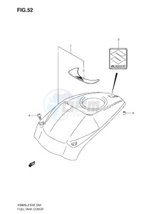 VZ800 drawing FUEL TANK COVER