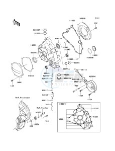 KSV 700 A [KFX 700] (A6F-A9F) A8F drawing ENGINE COVER-- S- -