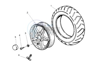 Hexagon GTX 125-180 drawing Front wheel