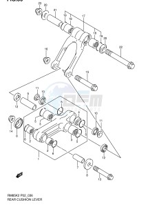 RM85 (P2) drawing REAR CUSHION LEVER