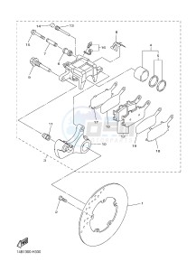 YZF-R1 YZF-R1M 998 R1 (2SG1 2SG2) drawing REAR BRAKE CALIPER