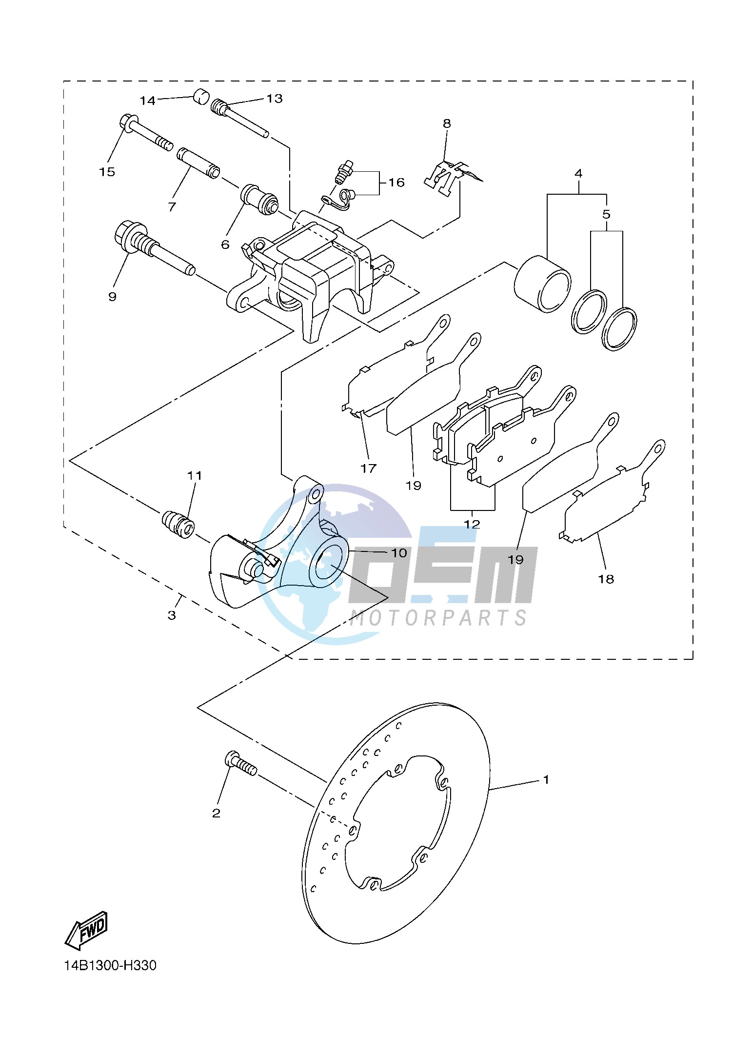 REAR BRAKE CALIPER