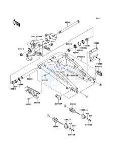 ER-6f EX650CBF GB XX (EU ME A(FRICA) drawing Swingarm