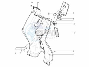 Typhoon 125 4T 2V E3 (NAFTA) USA drawing Front glove-box - Knee-guard panel