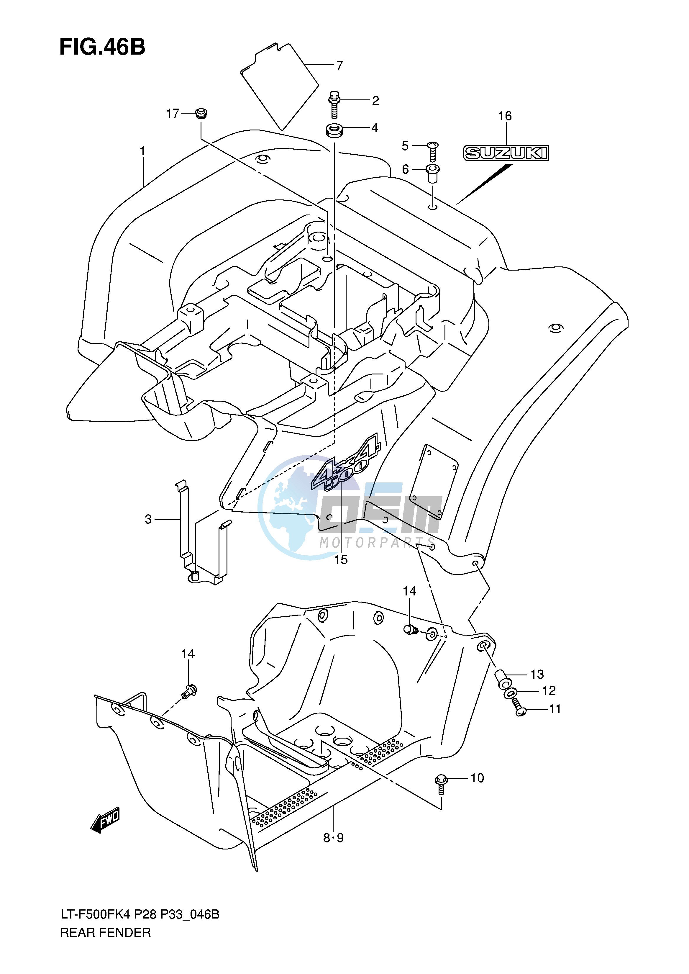 REAR FENDER (MODEL K7)