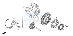 XL1000VA drawing PULSE GENERATOR/ STARTING CLUTCH