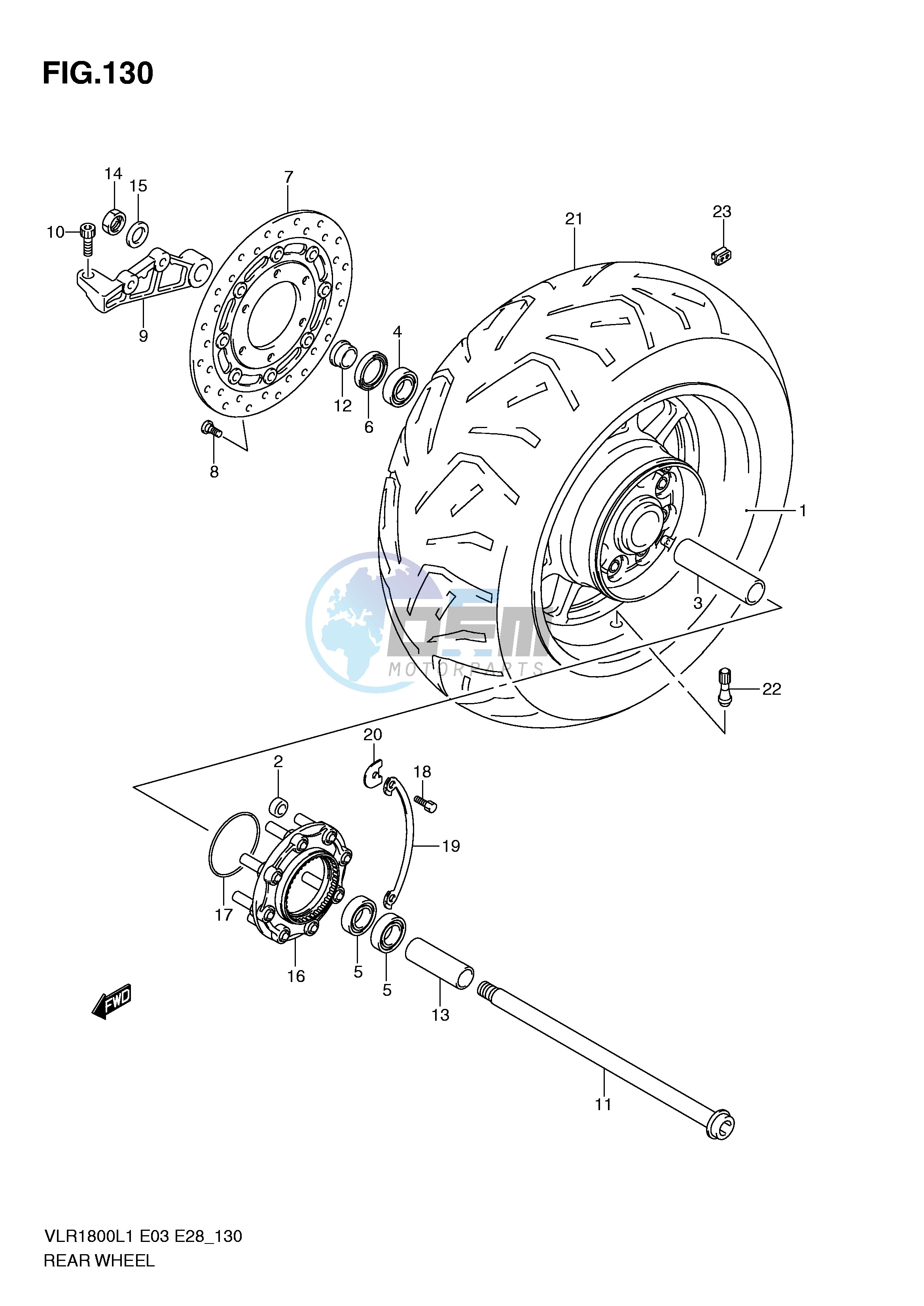 REAR WHEEL (VLR1800L1 E28)