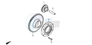 CB600F CB600F drawing STARTING CLUTCH