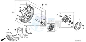 VT750SB drawing REAR WHEEL