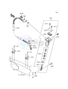 KLX450R KLX450AFF EU drawing Rear Master Cylinder