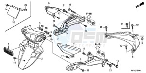 CBR600RRC drawing REAR FENDER