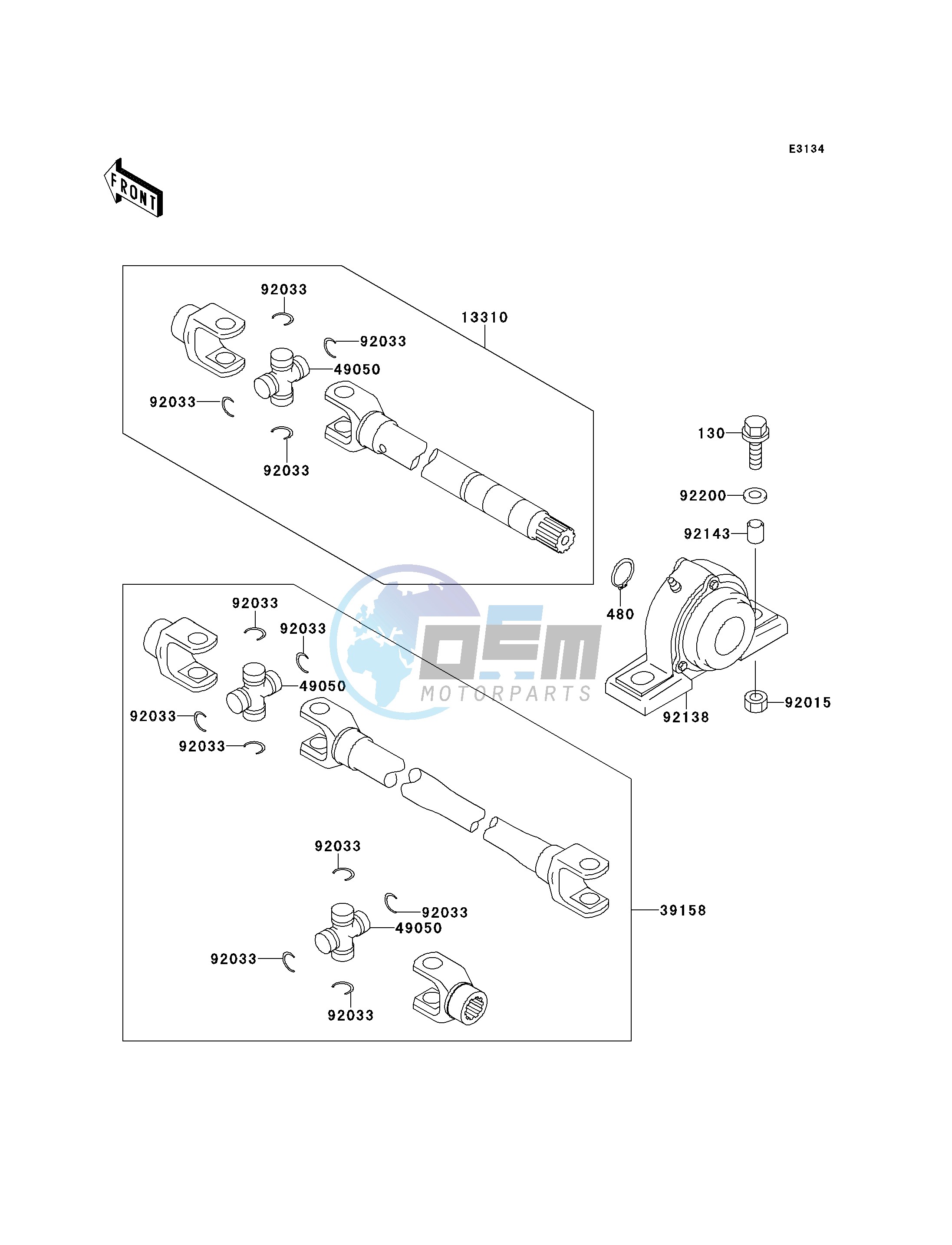 DRIVE SHAFT-- PROPELLER- -