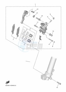 YZ250F (BSB2) drawing FRONT BRAKE CALIPER