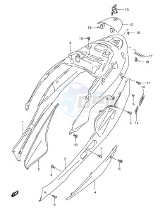 AN125 (E2) Burgman drawing FRAME COVER (MODEL S)