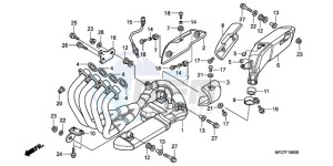 CB600FA39 UK - (E / ABS MKH ST) drawing EXHAUST MUFFLER