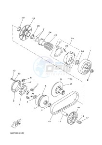 YP125RA (ABS) X-MAX 250 ABS (2DL6 2DL6 2DL6 2DL6) drawing CLUTCH