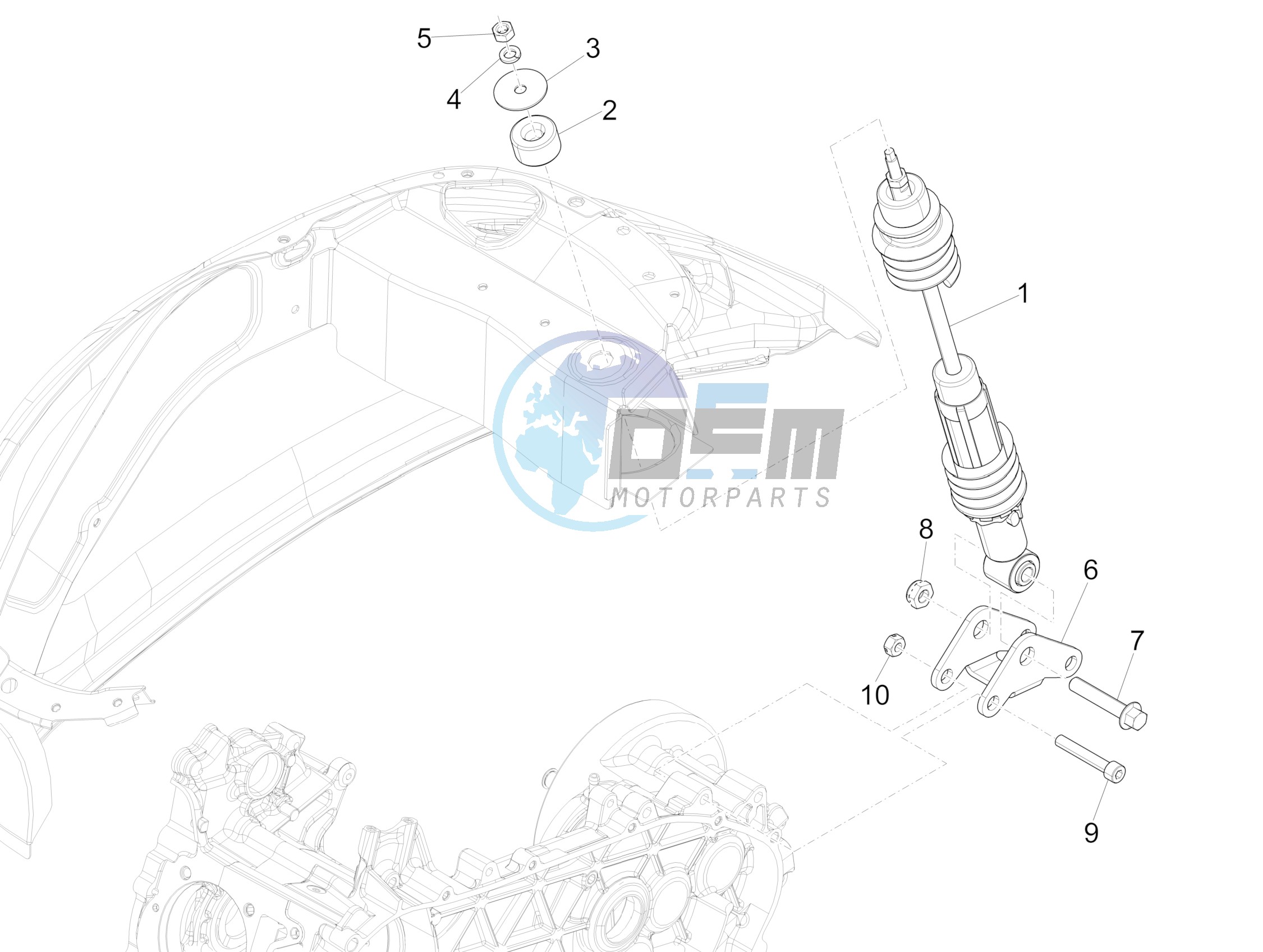 Rear suspension - Shock absorber/s