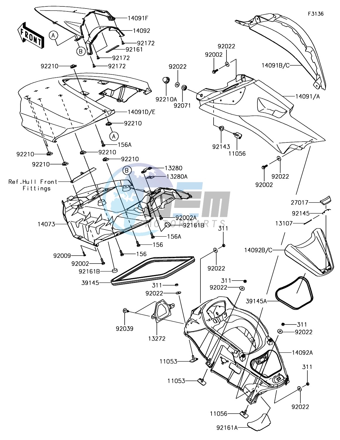 Hull Middle Fittings