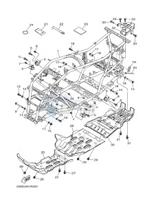 YFM700FWBD YFM70KPAJ KODIAK 700 EPS (B32K) drawing FRAME