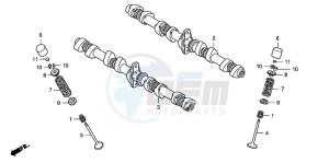 CB1300S CB1300SUPERBOLD'OR drawing CAMSHAFT/VALVE