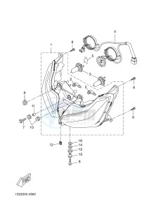 YP400RA X-MAX 400 ABS X-MAX (1SDC 1SDC 1SDC 1SDC) drawing HEADLIGHT