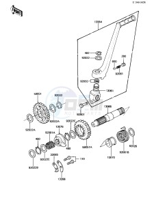 KX 250 B [KX250] (B1) [KX250] drawing KICKSTARTER MECHANISM