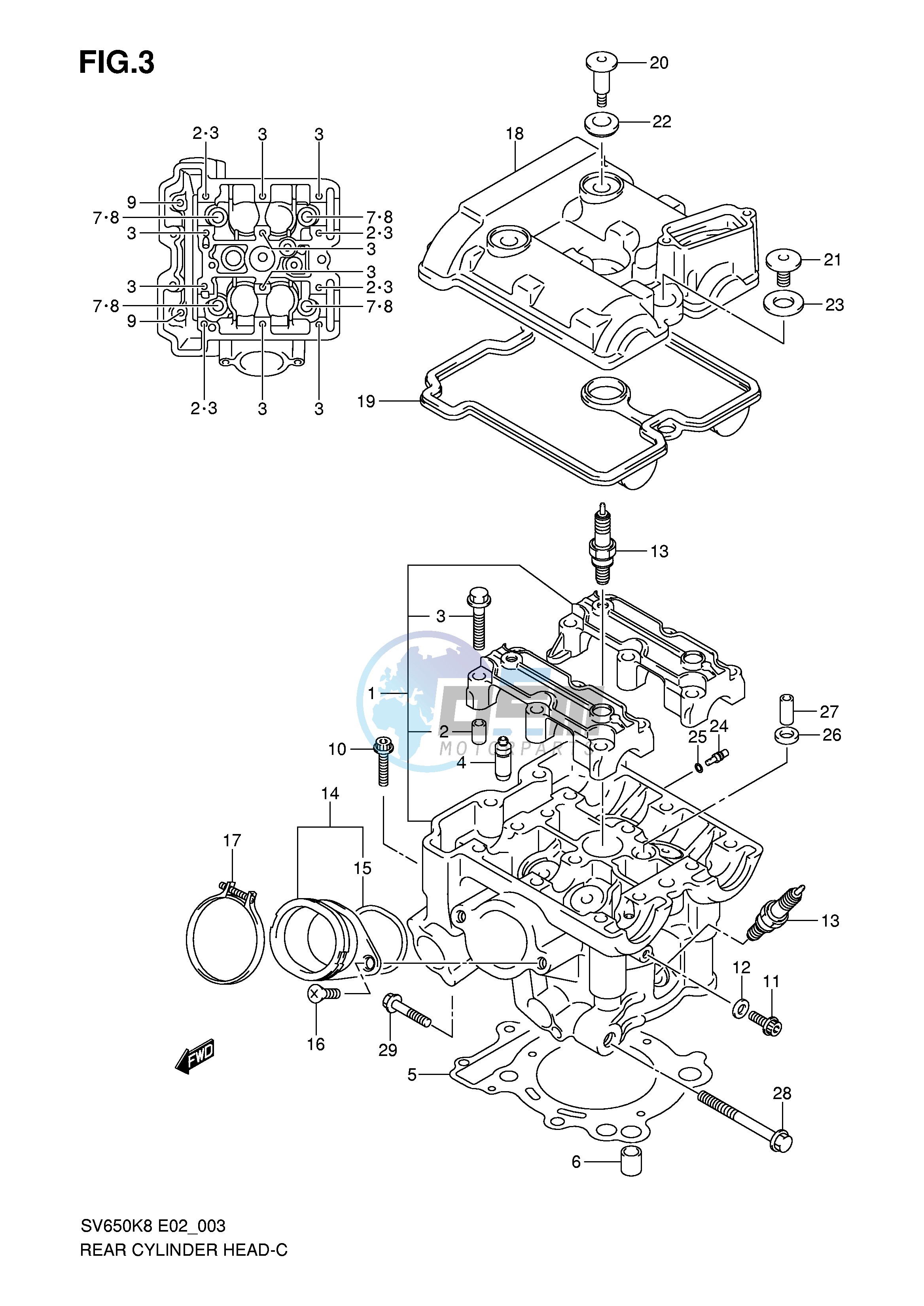 REAR CYLINDER HEAD