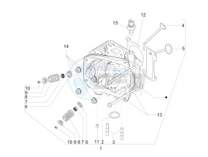 Fly 150 4t e2-e3 (Vietnam) Vietnam drawing Cilinder head unit - Valve