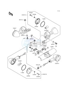 VN 1500 E [VULCAN 1500 CLASSIC] (E1) [VULCAN 1500 CLASSIC] drawing TURN SIGNALS