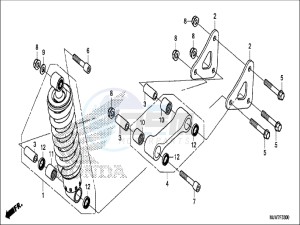 CB500FAH CB500F ED drawing REAR CUSHION