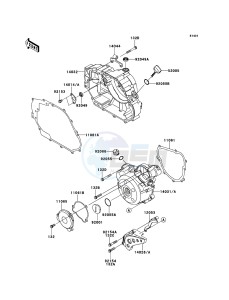 KLX125 KLX125CCF XX (EU ME A(FRICA) drawing Engine Cover(s)